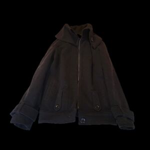 Closet Black Pea Coat for Men